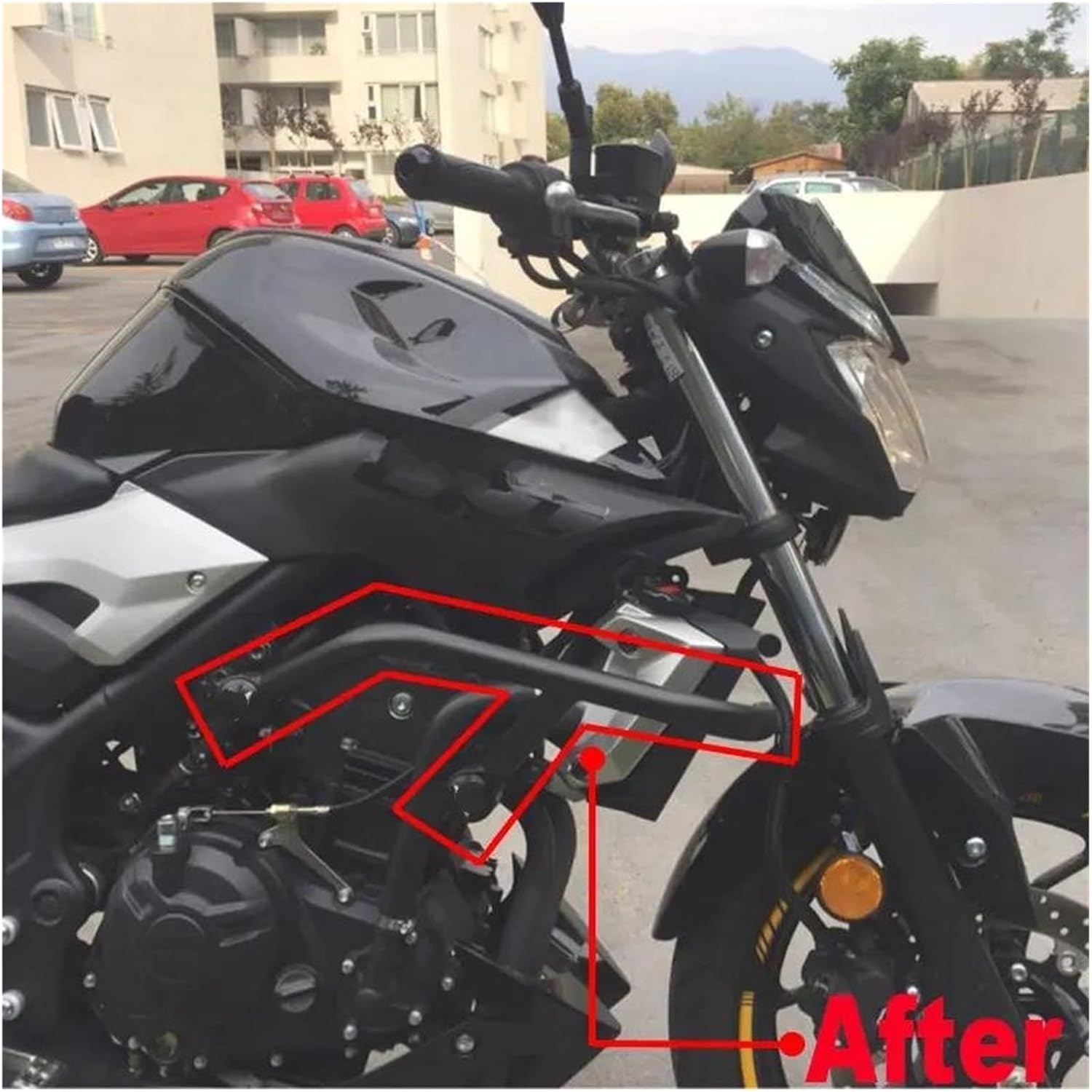 Barre protezione moto Barra di protezione per moto da autostrada per MT-03 per MT-25 per MT03 2015-2022 2020 2021 per motore