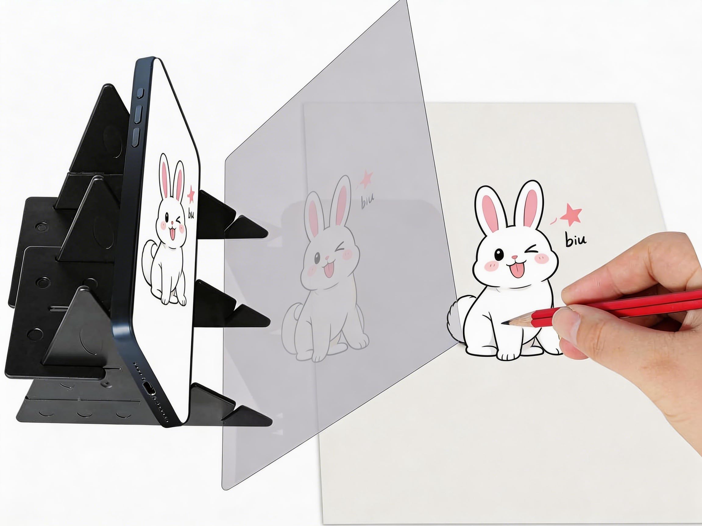 Jiahg B Diy Drawing Tracing Pad Optical Picture Drawing Oard Optical Lenses Sketch Wizard Painting Optical Imaging Tracking Plate Draw Projector Copy Pad For Zero Ased Students Eginners Sketching
