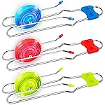 ArtCreativity Retro Light Up Gyro Wheels Set for Kids- 3, 8.5 Inch Gyroscope Rail Twisters Mesmerizing Spinning Lighting Effects, Spinning Top autism toys, sensory toys for kids, Gift for boys & Girls