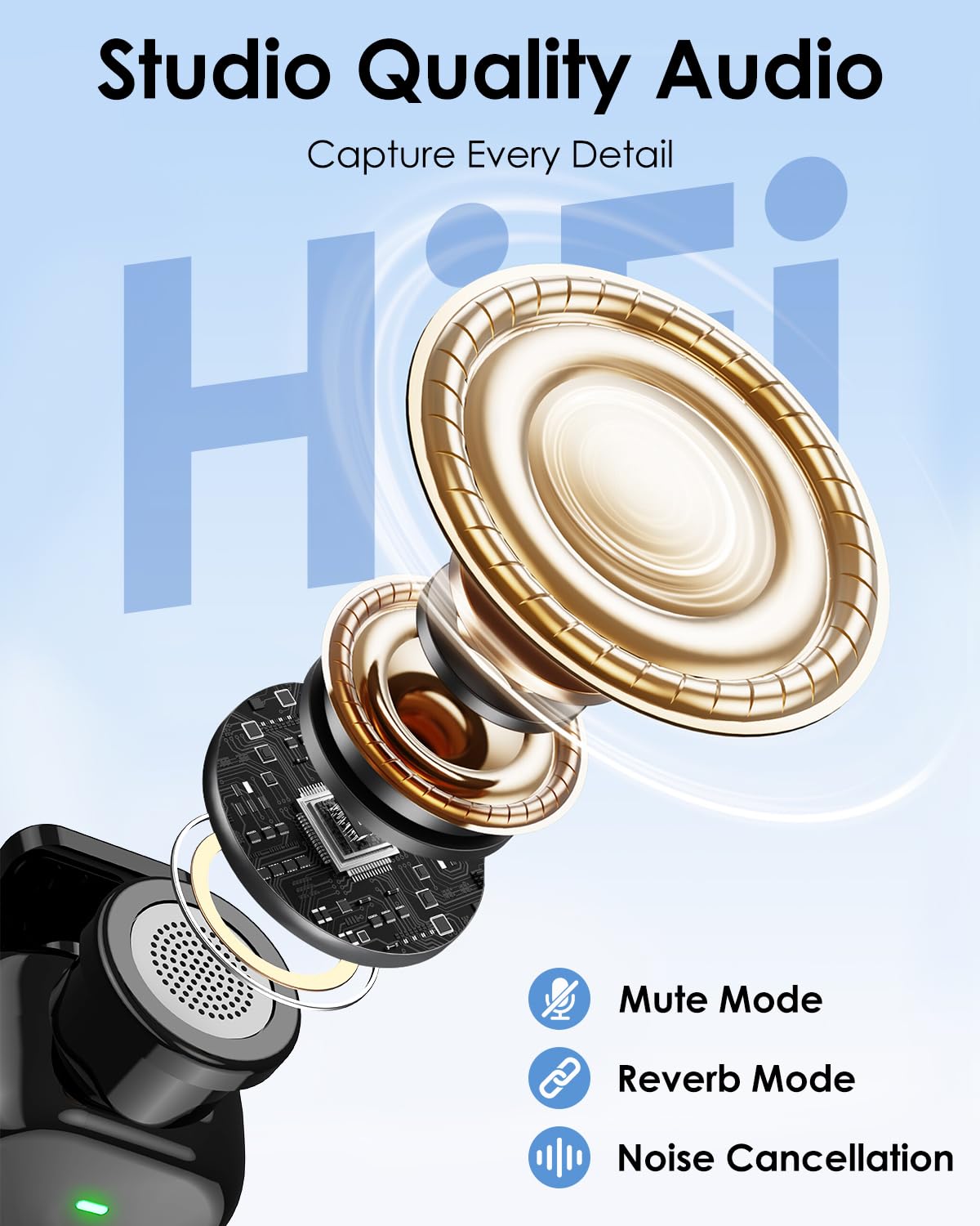 PoP voice Wireless Lavalier Microphone for iPhone/Android - Mini Clip-On Mic with Noise Cancellation, 65ft Range, 12H Battery, Lapel Mic for Record Video, Podcast Vlog Content Creator Interview: Black J27+Charging Case