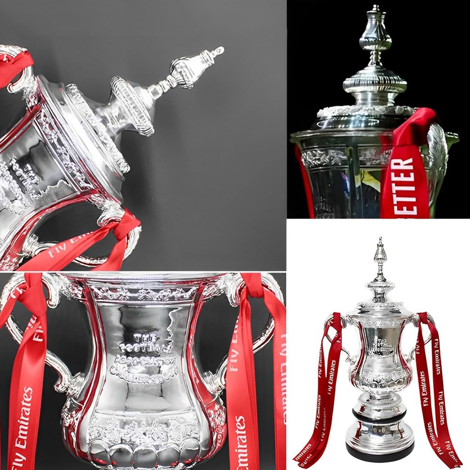 Oggetto da Collezione, Trofeo Fa Cup Replica Trofei della Lega di Calcio Inglese Resine Coppe Premio Regali Oggetti da Collezione Souvenir(32cm)