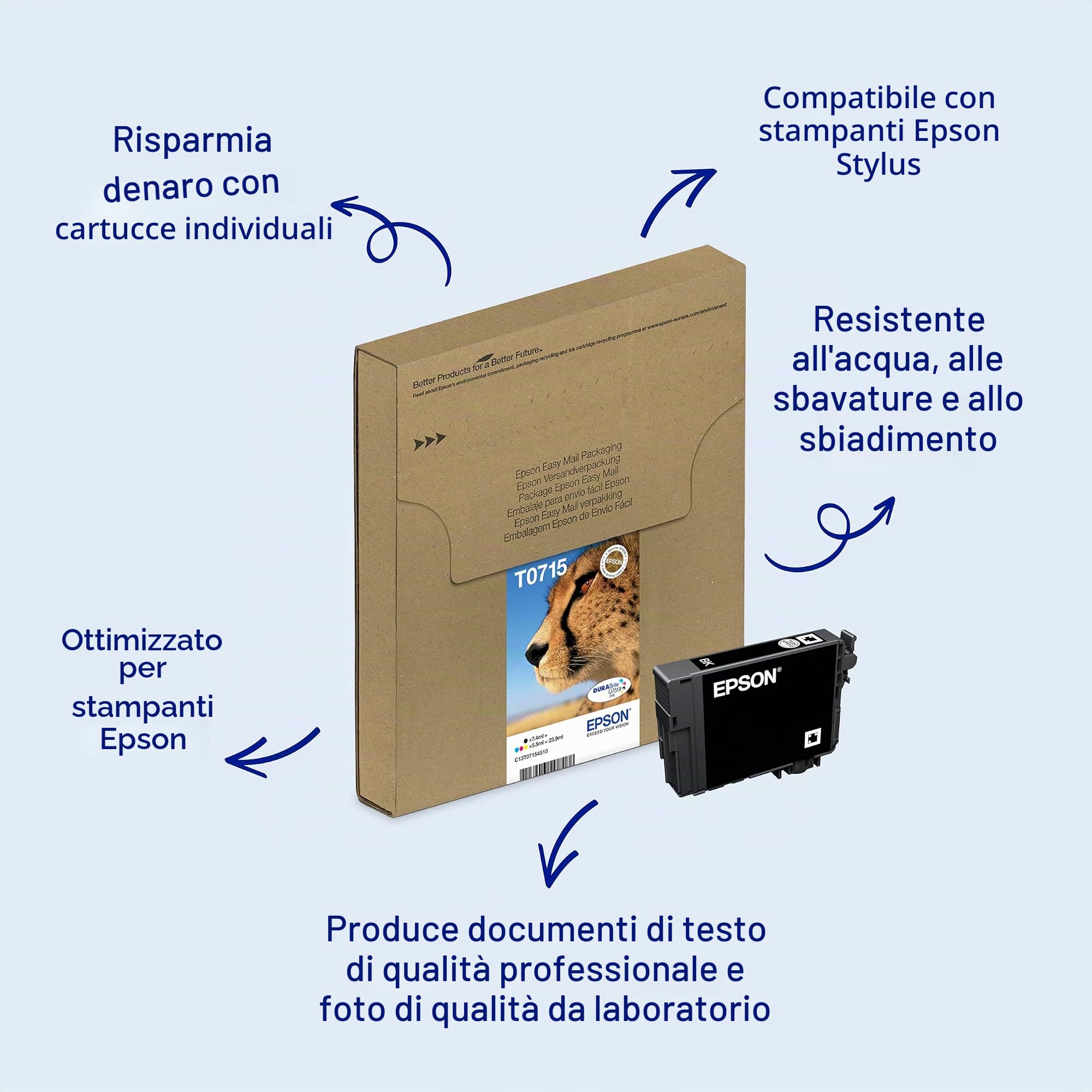 Epson C13T07124022 Inchiostro, Ciano
