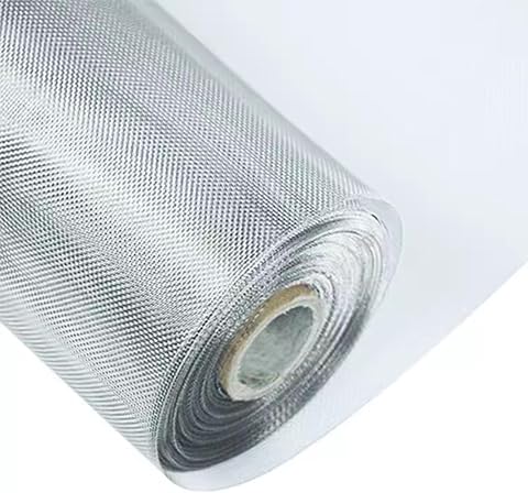 Rollos de Malla de Acero Inoxidable 304 Malla mosquitera para Ventanas de Acero Inoxidable para Detener Insectos y Mosquitos,Plata-0,6x3m