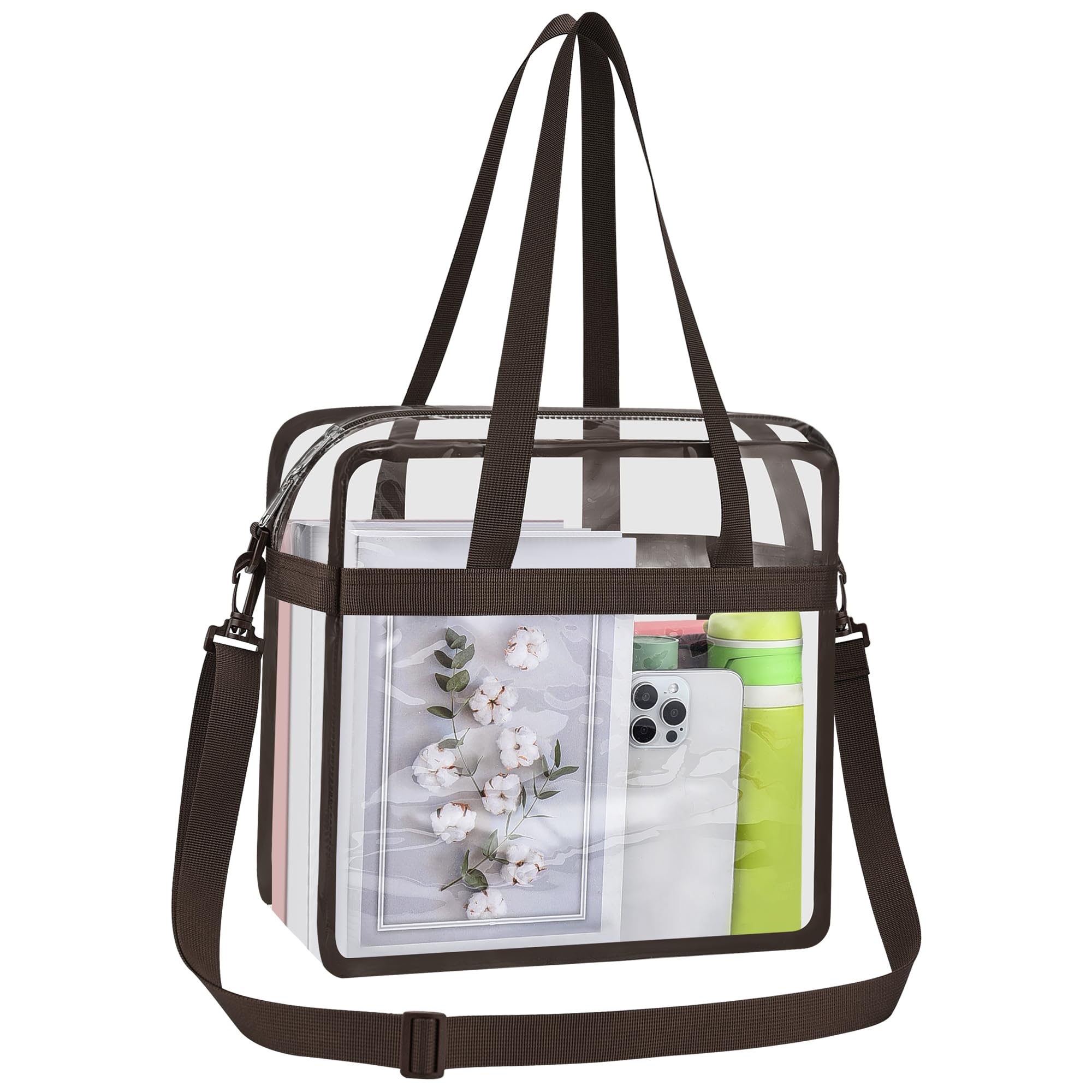 Oraben Clear Tote Bag Clear Bag Stadium Approved 12x6x12 Stadium Bag for Work, Sports Games,Gym