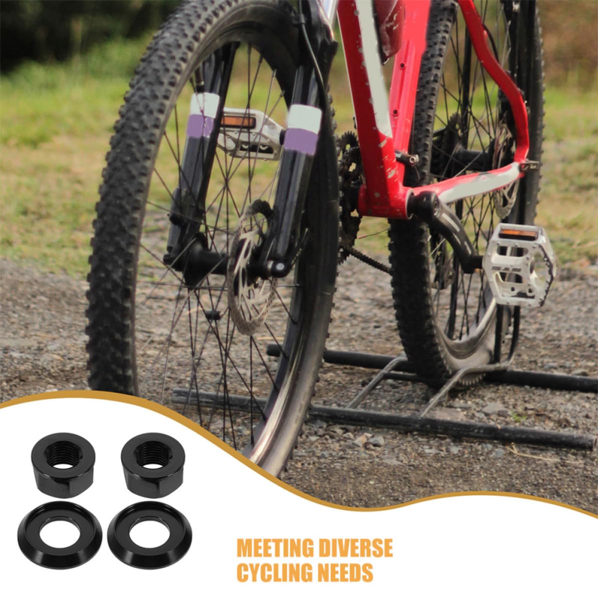 Cabilock 30 Piezas Tuerca del Eje del Cubo de Bicicleta M10 Negra,