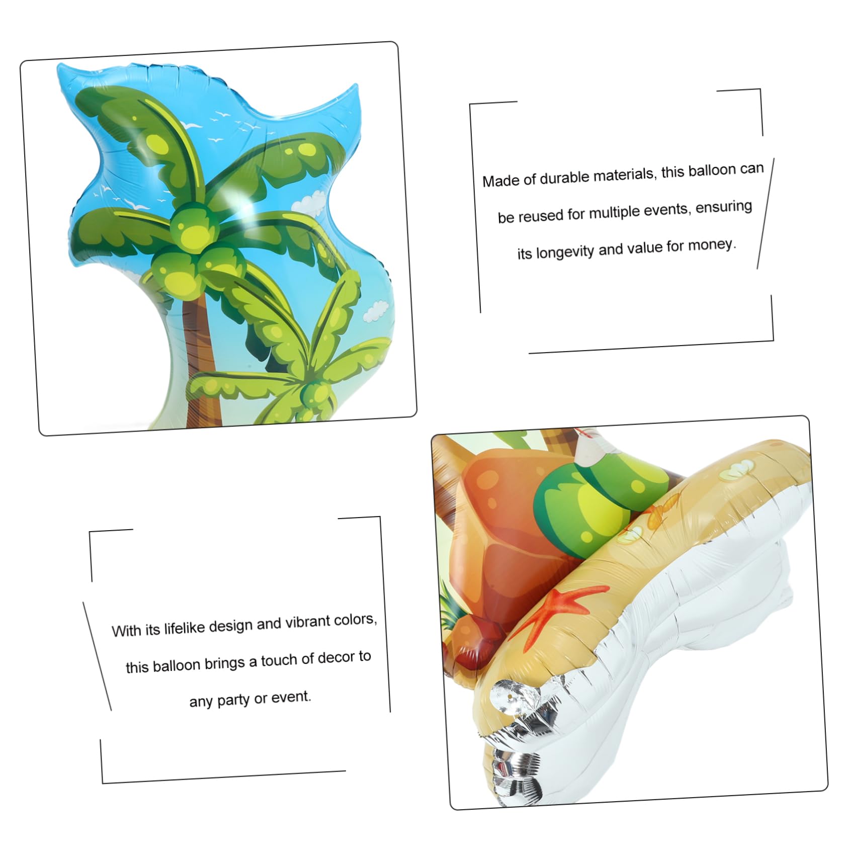 UPKOCH 4piezas Inflable De Tropical Para Decoración De Fiesta Hawaiana Accesorio Para Celebraciones De Verano y Fotografía Playa