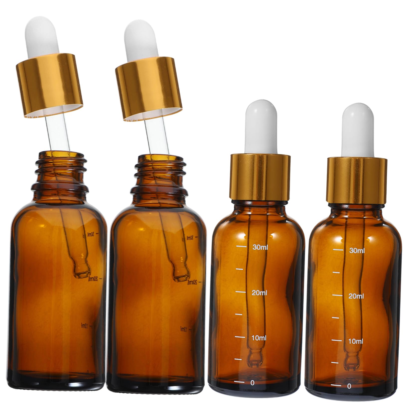 OUNONA 20 Pcs Flacon Compte-Gouttes En Verre Compte-Gouttes Flacons e-tes Bouteilles En Verre Bouteilles D'Huile Avec e-tes Vides Pour L'Huile