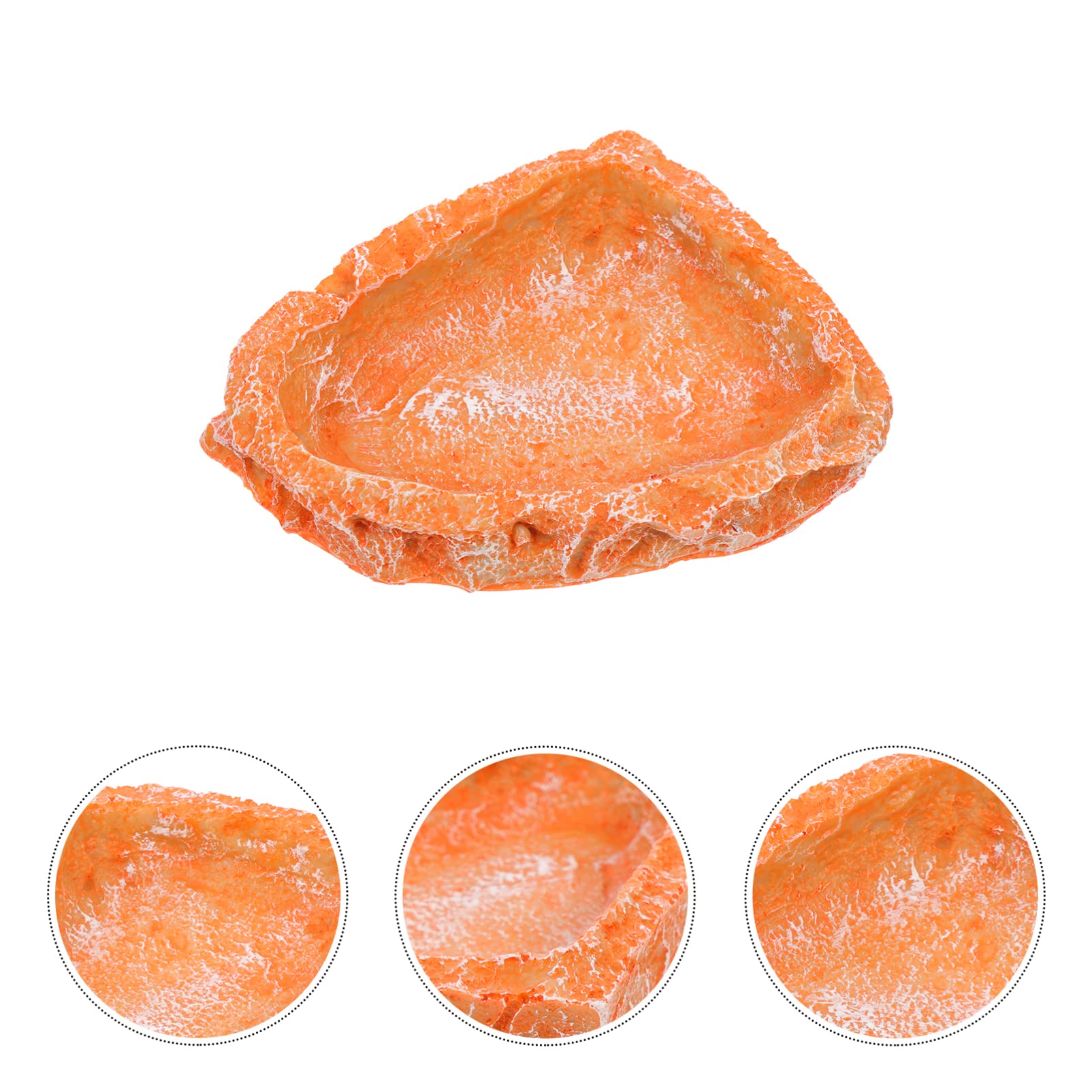 Sosoport Reptile Feeder Turtle Feeding Bowl Lizard Corner Feeding Dish Snake Water Bowl Tortoise Water Dish