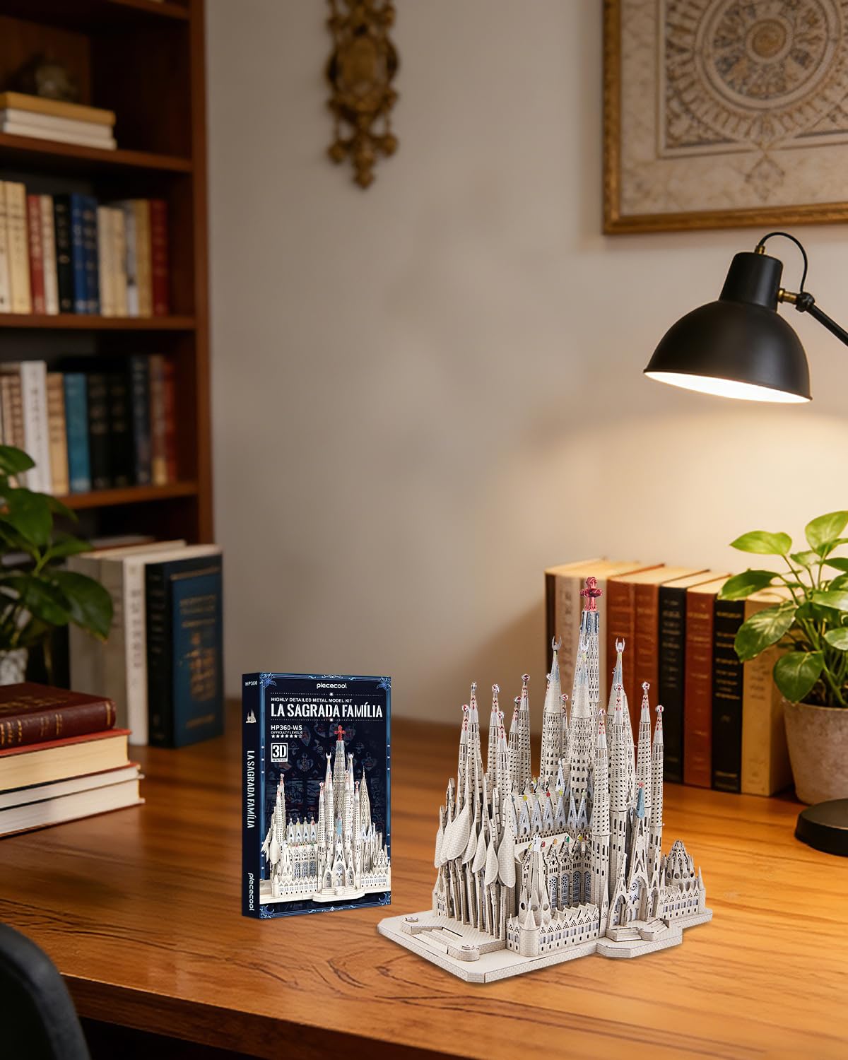 Piececool Puzzle 3D in metallo per adulti La Sagrada Família Cathedral Kit modello in metallo, kit di costruzione di architettura della cattedrale, rompicapo puzzle 3D fai da te, decorazione per la