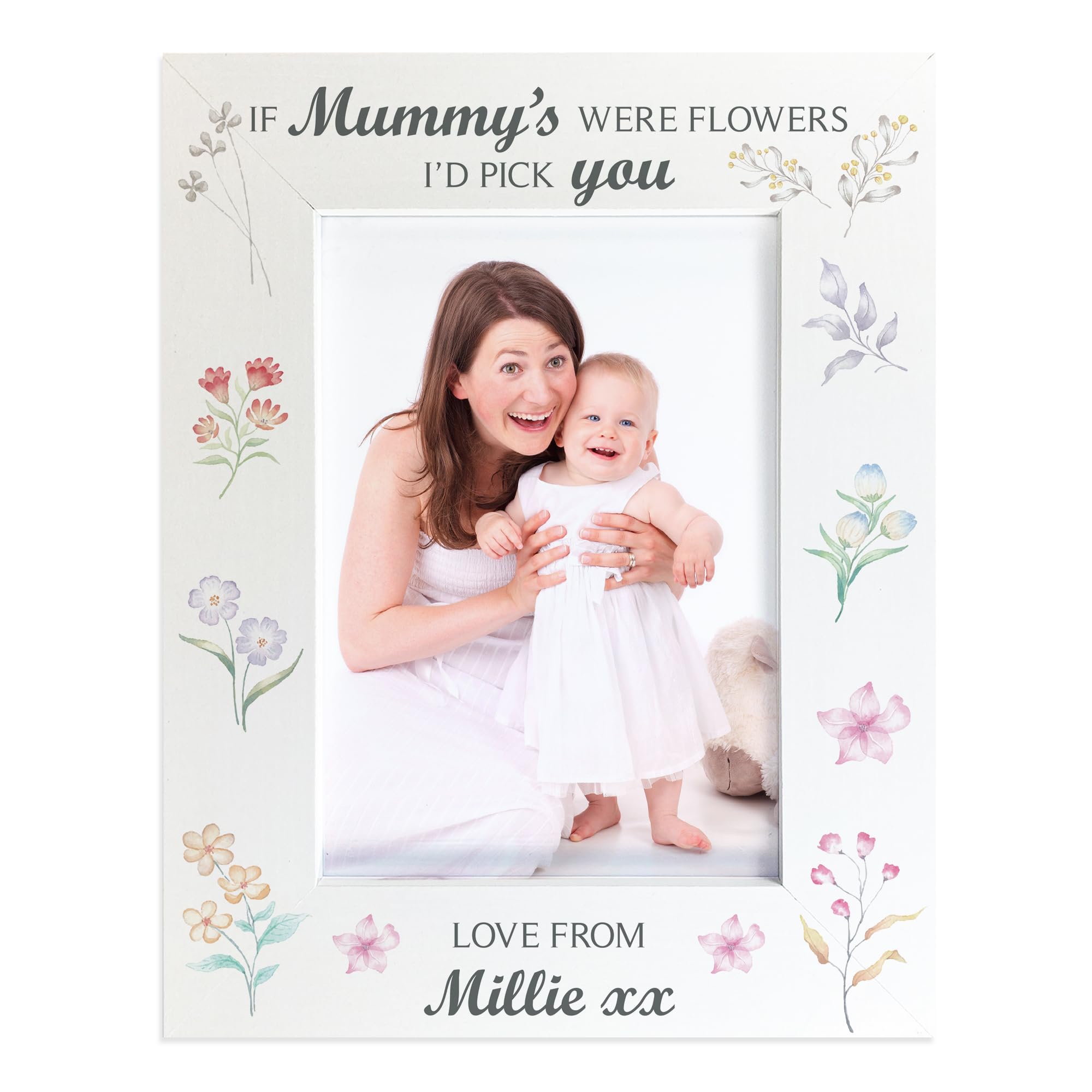 RED OCEAN Mummy Gift Portrait 7x5 Photo Frame If Mummys Were Flowers Thank You Gifts Personalised Gift For Mum On Mothers Day Birthday From Daughter Son Keepsake