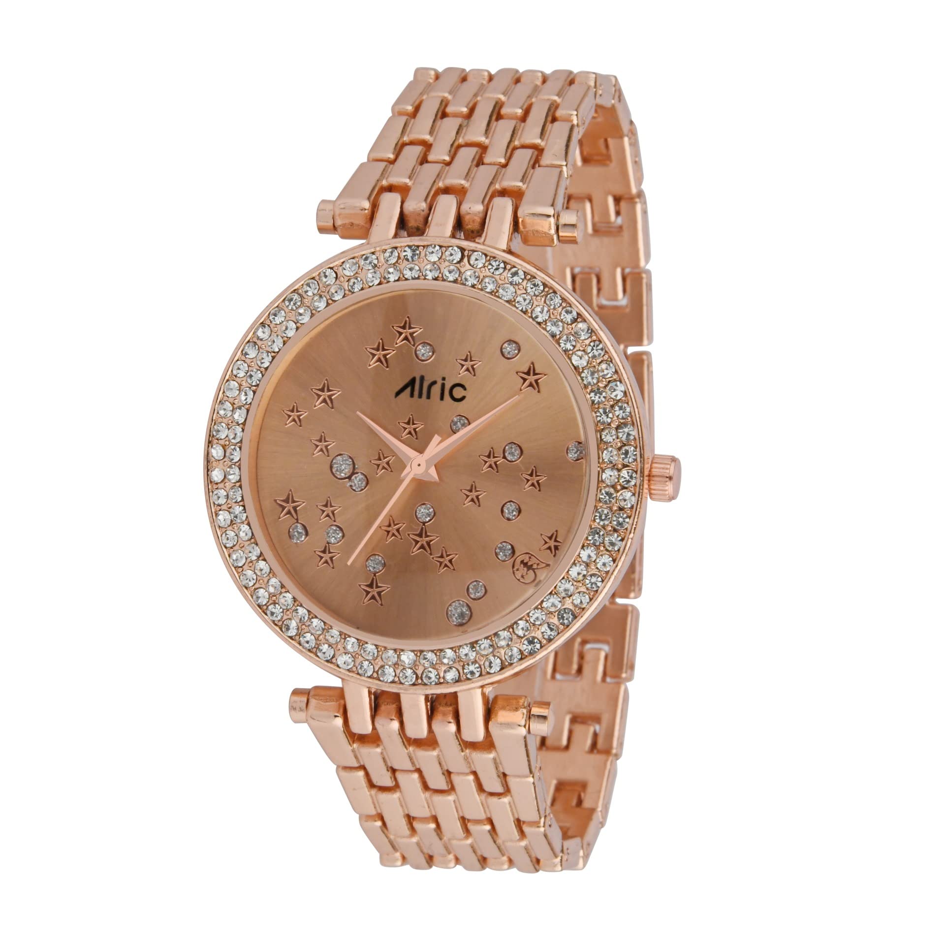 Alric Brand Watch for Women’s CZ & Stone Studded, Metal Strap Watches for Women, Rose Gold Ladies Hand Watch Elite Wrist Watches for Girls are Stylish Watch for Women and Female of All Ages (B09W9JBQ5Y) Amazon Price History, Amazon Price Tracker