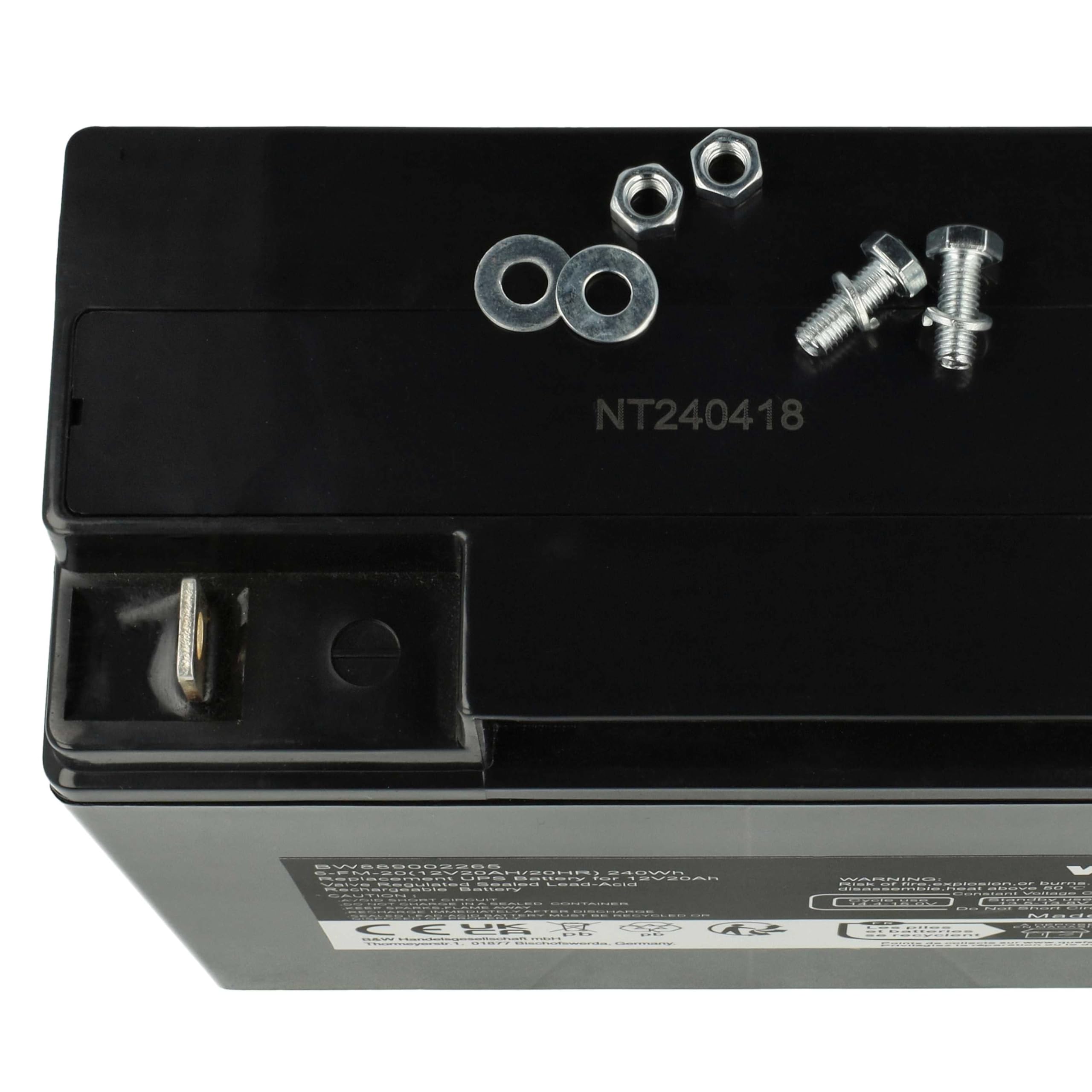 vhbw Batterie Remplacement pour AGM10 pour ASI (20Ah, 12V, AGM)