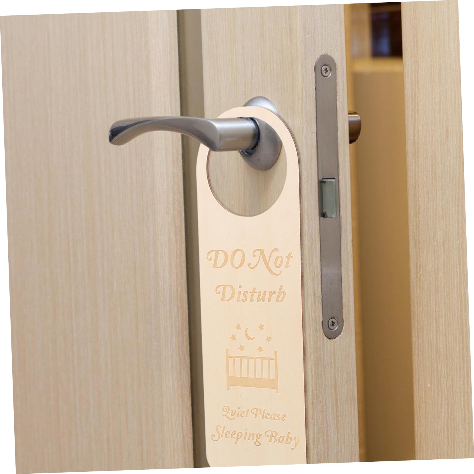 UPKOCH Holz Türschild Personalisiert Kinder für Babyzimmer 5 Stück Beige Leicht und Liebevoll Gefertigt zum Aufhängen an Haustür