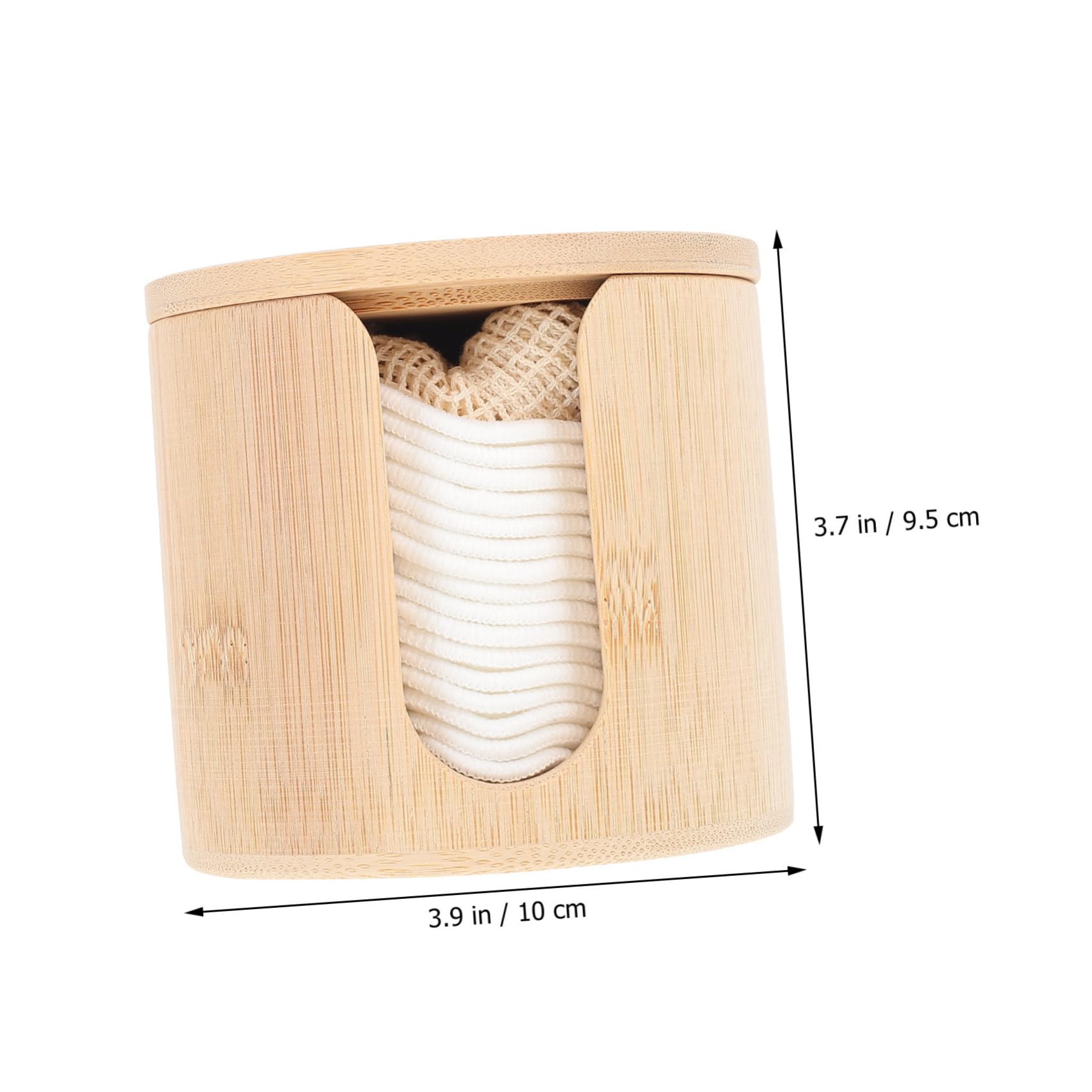 Dischetti Struccanti Riutilizzabili Set in Bamboo per Viso | Tonalità Kaki, Forma Arrotondata, Uso Semplice a Casa o Salone, Presa Naturale e Confortevole del Make-up