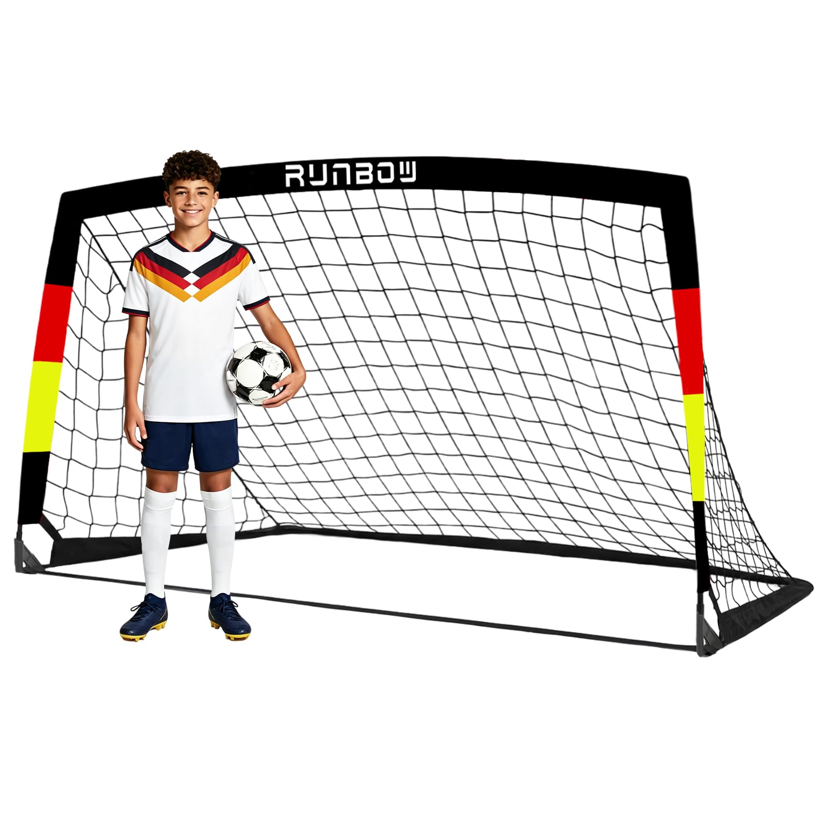 213 x 152cm Kinder Fußballtor, Faltbar Outdoor Übung Fußballnetz für Garten