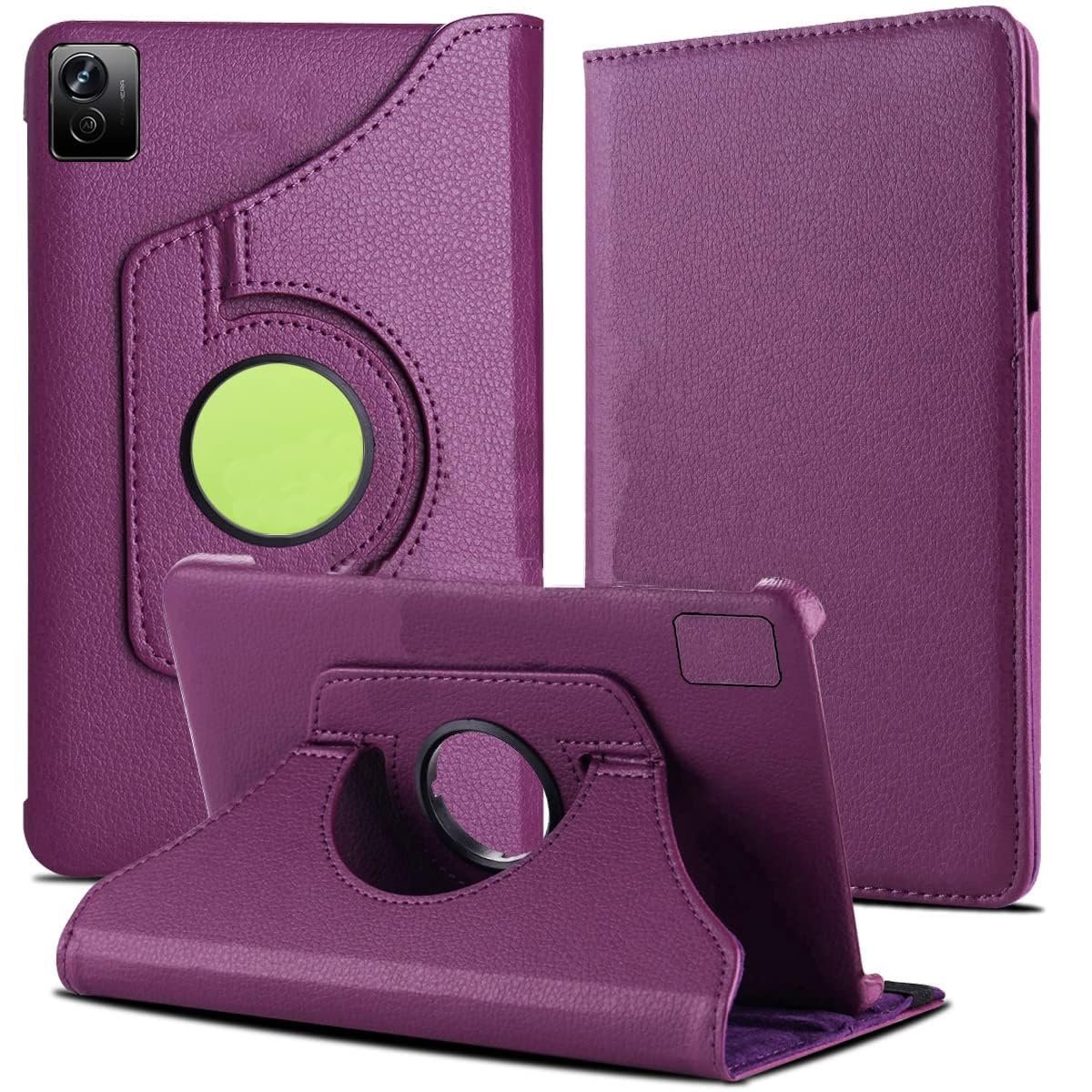 flip cover for realme pad mini 8.7 inch tablet (model fit only-: rmp2105/rmp2106) 360 degree rotating flip case cover (purple)
