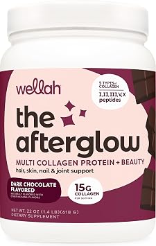Wellah The Afterglow Multi Collagen Protein + Beauty Dark Chocolate Flavored 30 Servings