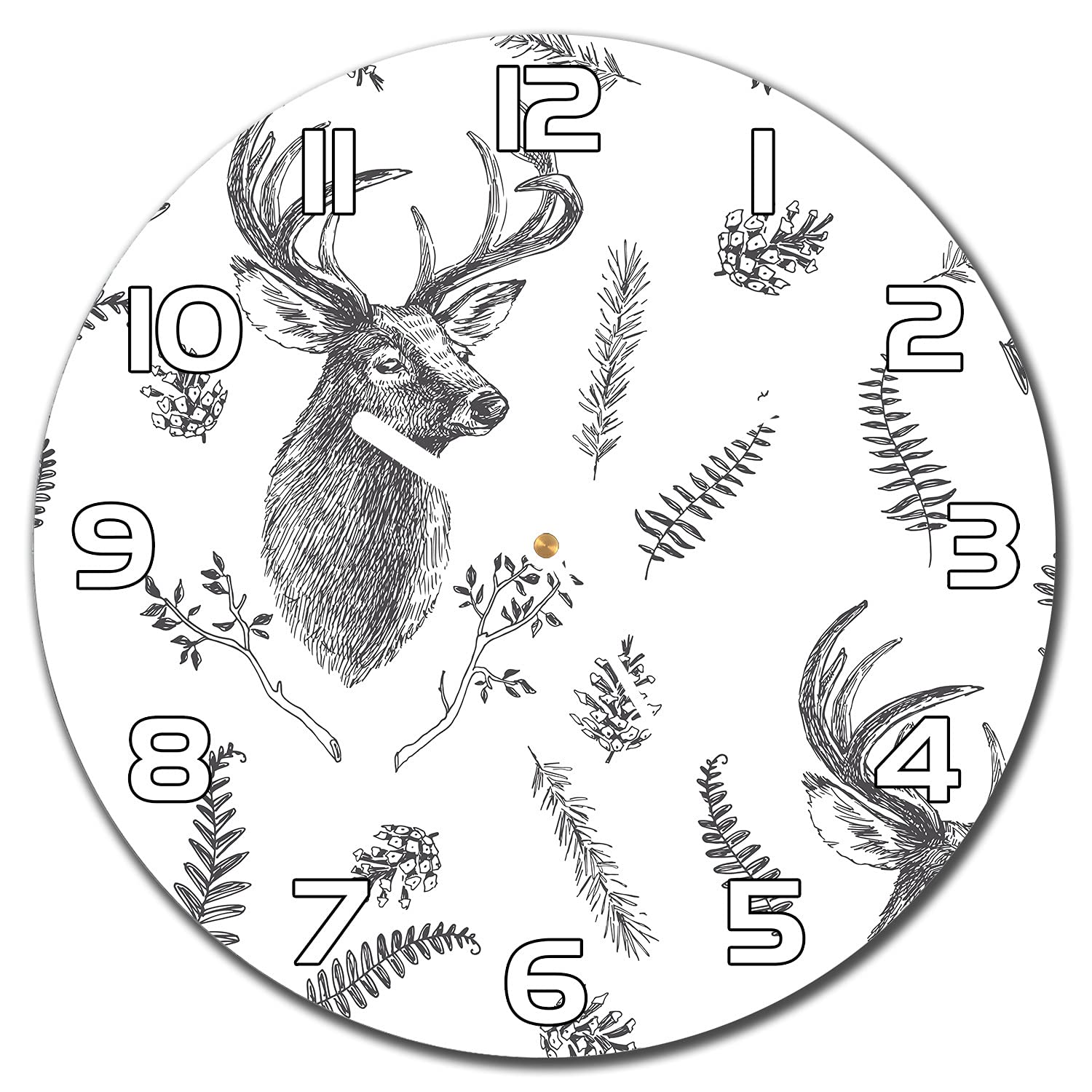 Horloge Moderne Cuisine Salon en Verre Sécurité Murale Diamètre 30 cm