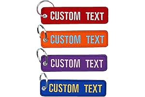 Embroidered Custom Keychain - Personalized Keyring Charm