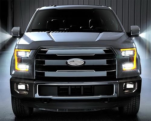 Miniatura 10 de CONGCONG Emblema de Ford Bronco, emblema ovalado de bandera negra americana para portón trasero de 5 pulgadas, para Ford Bronco 2021-2023 (negro