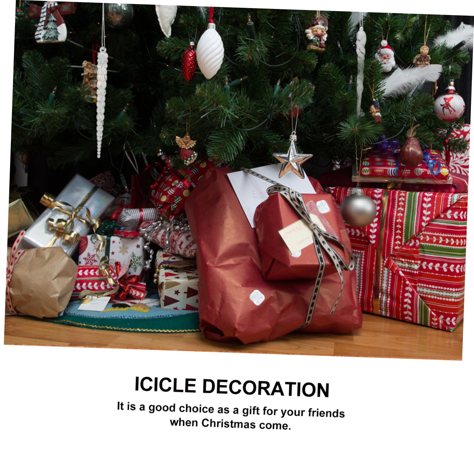 Cabilock 2 Sätze Weihnachtsbaum Eiszapfen Dekorationen Akryl Anhänger Für Festliche Weihnachtsfeiern Längen Party Supplies Für Weihnachtsbaum Und Hausdeko Stück * 2