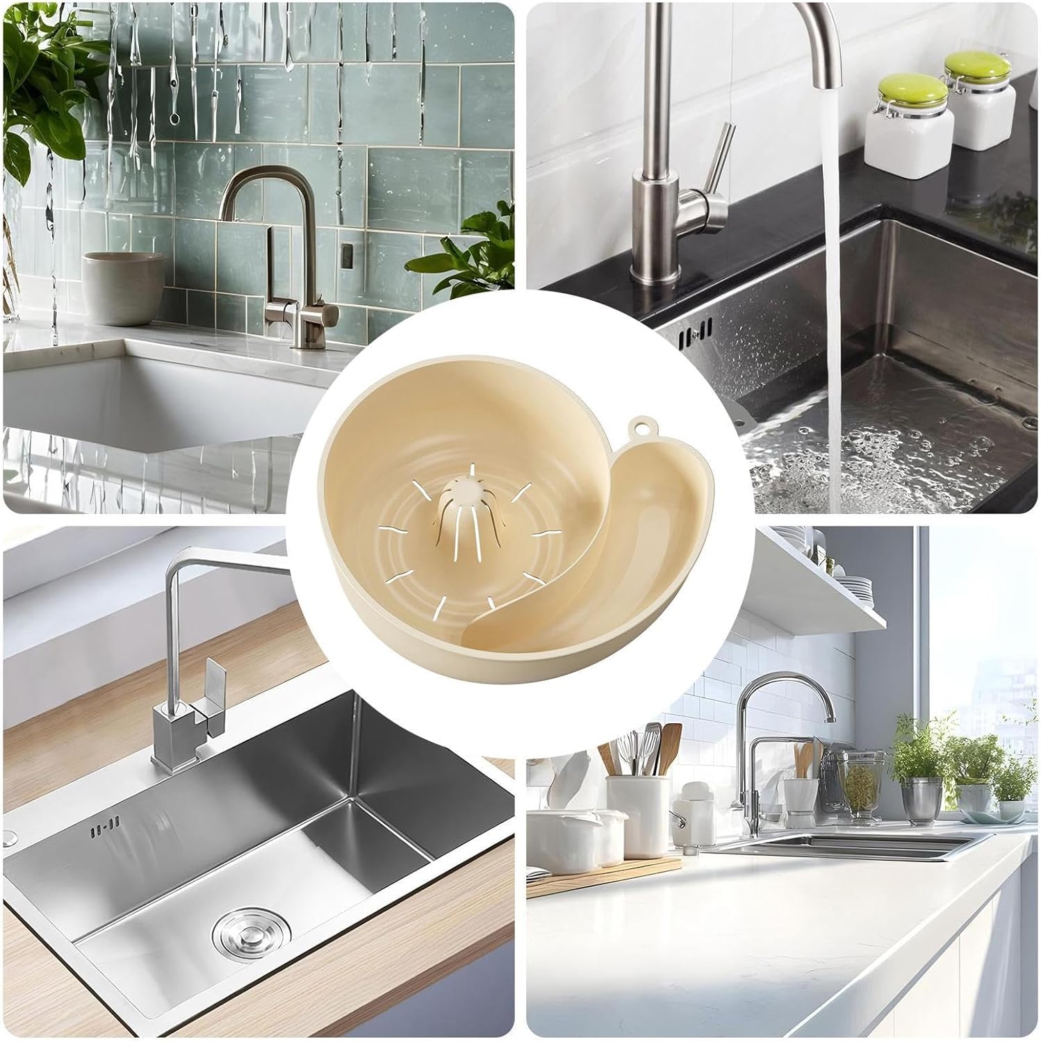 Fruit and Vegetable Wash, Berry Washer Spinner Bowls, Fruit Washing Bowl with Strainer, Multifunctonal, Portable, 23.5cm, for Home Dorm Apartment Picnic Camping - Image 8