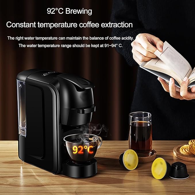 Cafetera Semiautomática de Cápsulas y Molido, 19 Bar, 0.6L miniatura 3