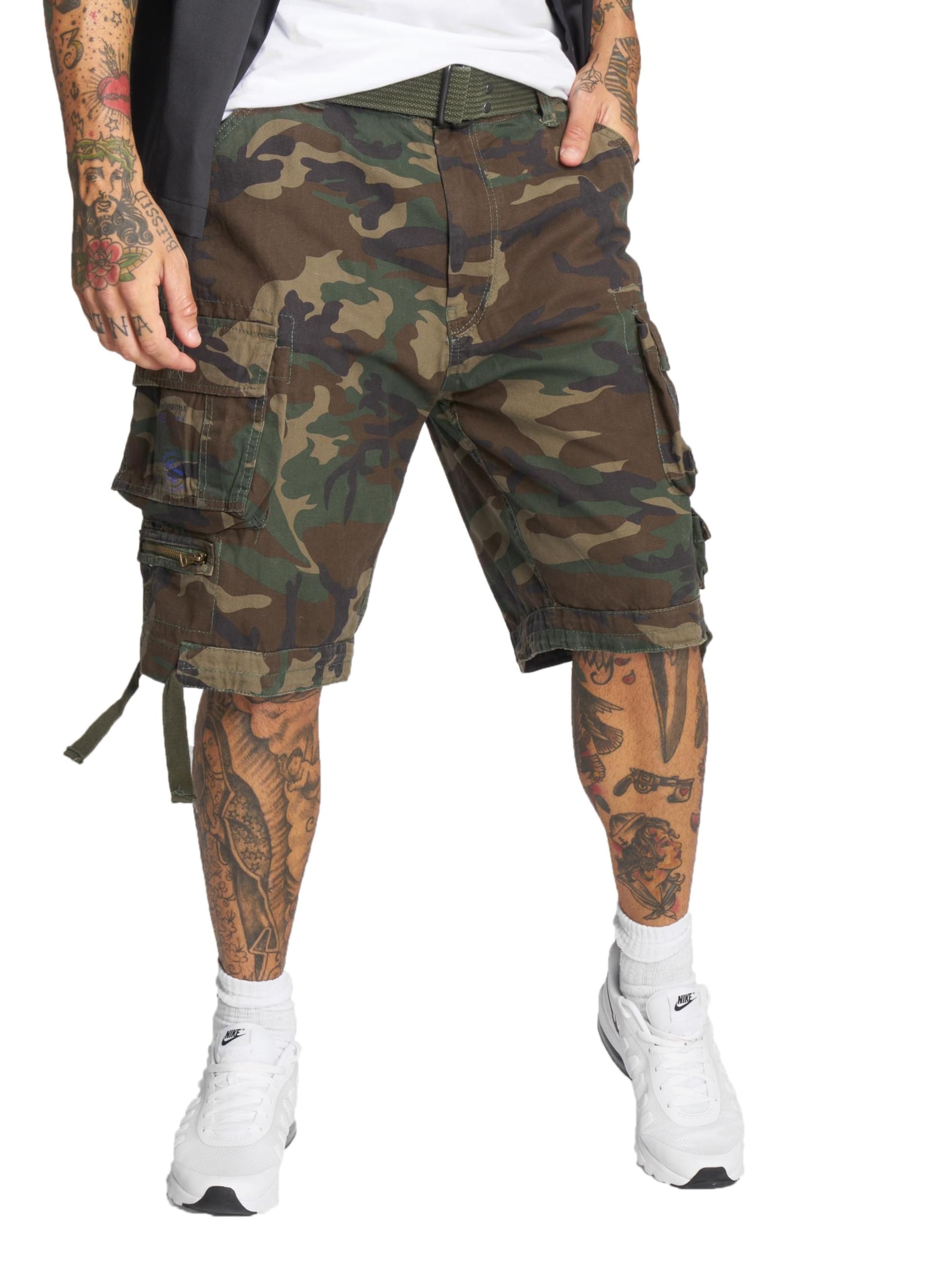 Brandit Men's Savage Vintage Shorts Cargo, Woodland, 4XL