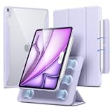 ESR for iPad Air 13 Inch Case (2025/2024) M3/M2 with Pencil Holder, Removable Magnetic Cover, Vertical Stand, Fully Supports Pencil Pro and Pencil(USB-C), Rebound 360 Series, Light Purple