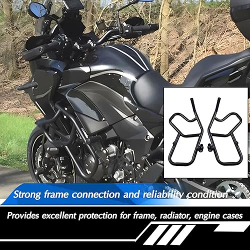 Miniatura 3 de Midimttop Marco negro para motocicleta, marco protector de motor, barra de choque de carretera reemplazo para Ka-wa-sa-ki Ver-sys 1000 Ver-sys1000