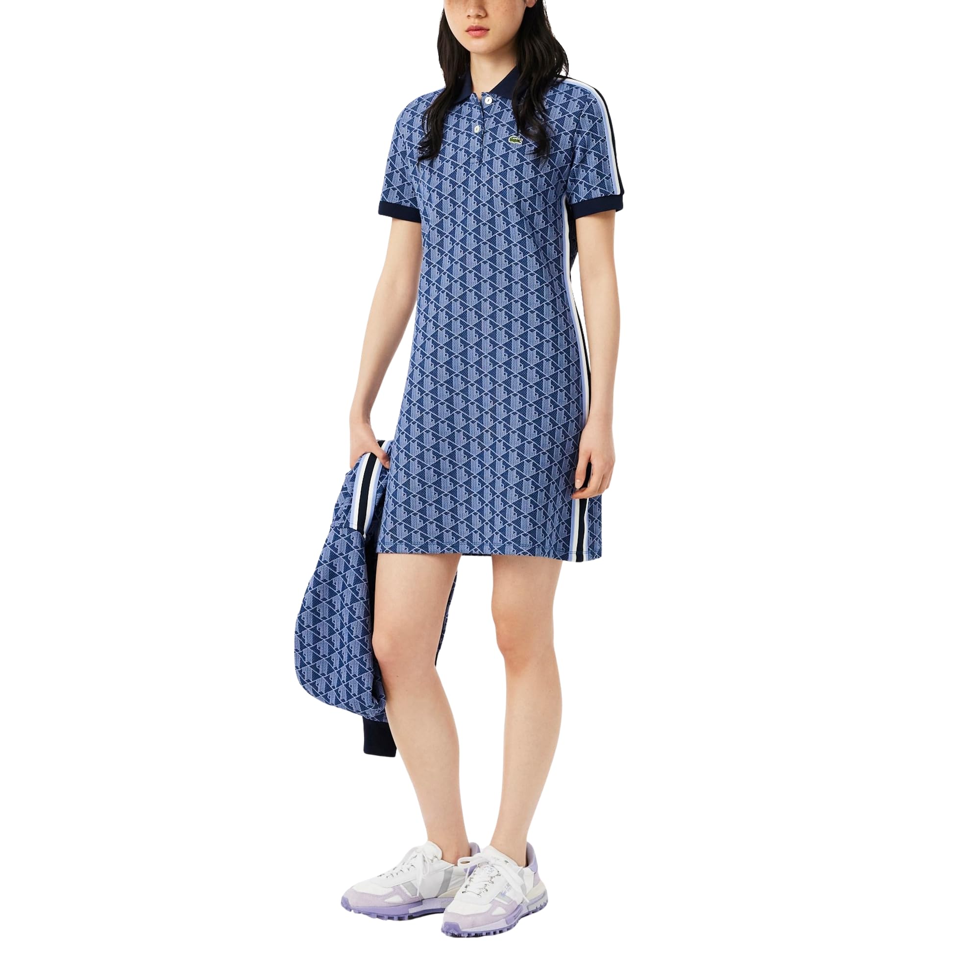 

                                                    Lacoste Women's Slim Fit Monogram Jacquard Polo Dr