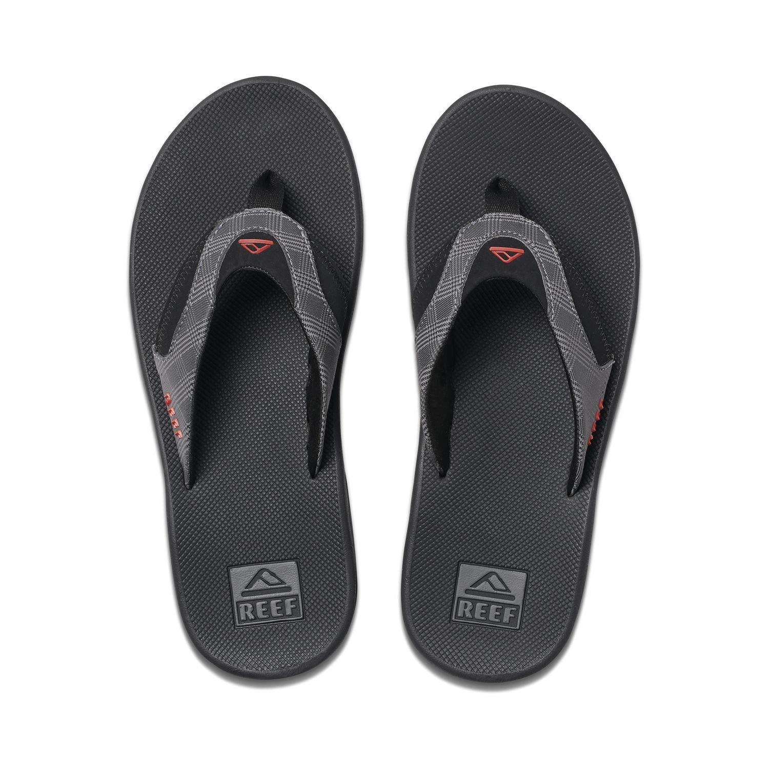 Reef Fanning Prints, Men’s Flip Flops, Grey (Grey Plaid/Bla Gpc), 4 UK (36 EU)