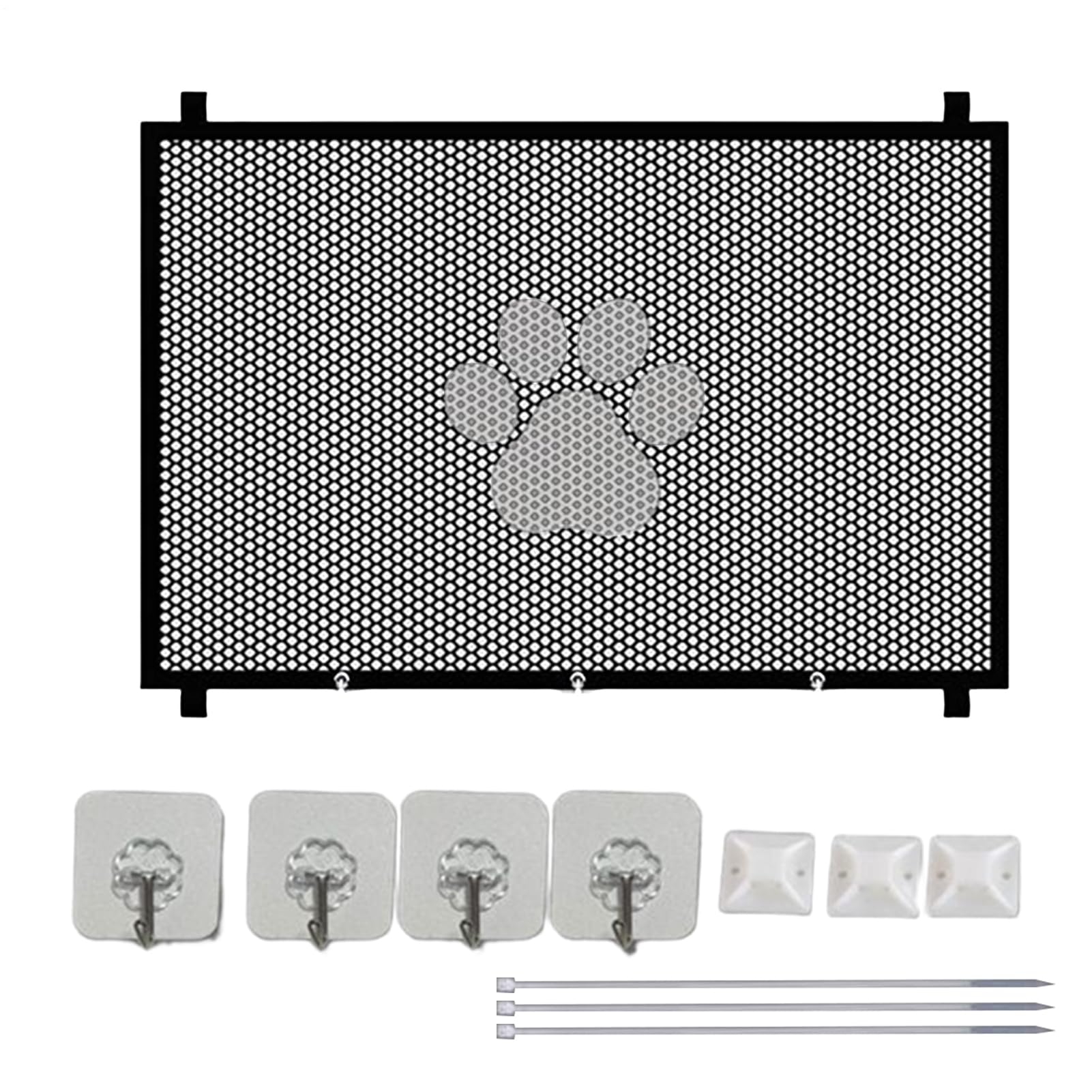 Mesh Pet Gate, Retractable Stair Gate, Portable Cat Door Barrier, Breathable PET Nylon Fence, Removable, Mesh Gate for Pets, Retractable Safety Gate, Removable — image 1