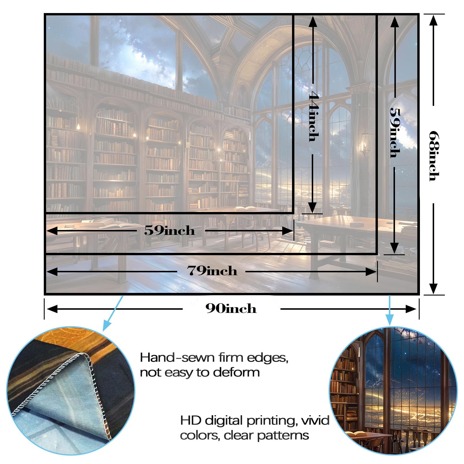 Accnicc Botanical Bookshelf Tapestry Lush Green Plant Book Shelf Tapestries Wall Hanging Art Vintage Retro Potted Plants Academics Library Book Tapestry for Bedroom Living Room Dorm 80 x 60 inch: Brown Blue 80L" x 60W"