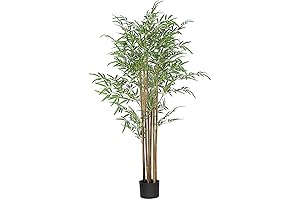 YOLEO Artificial Bamboo Tree, Lifelike and Vibrant 5ft Tall Faux Plant for...