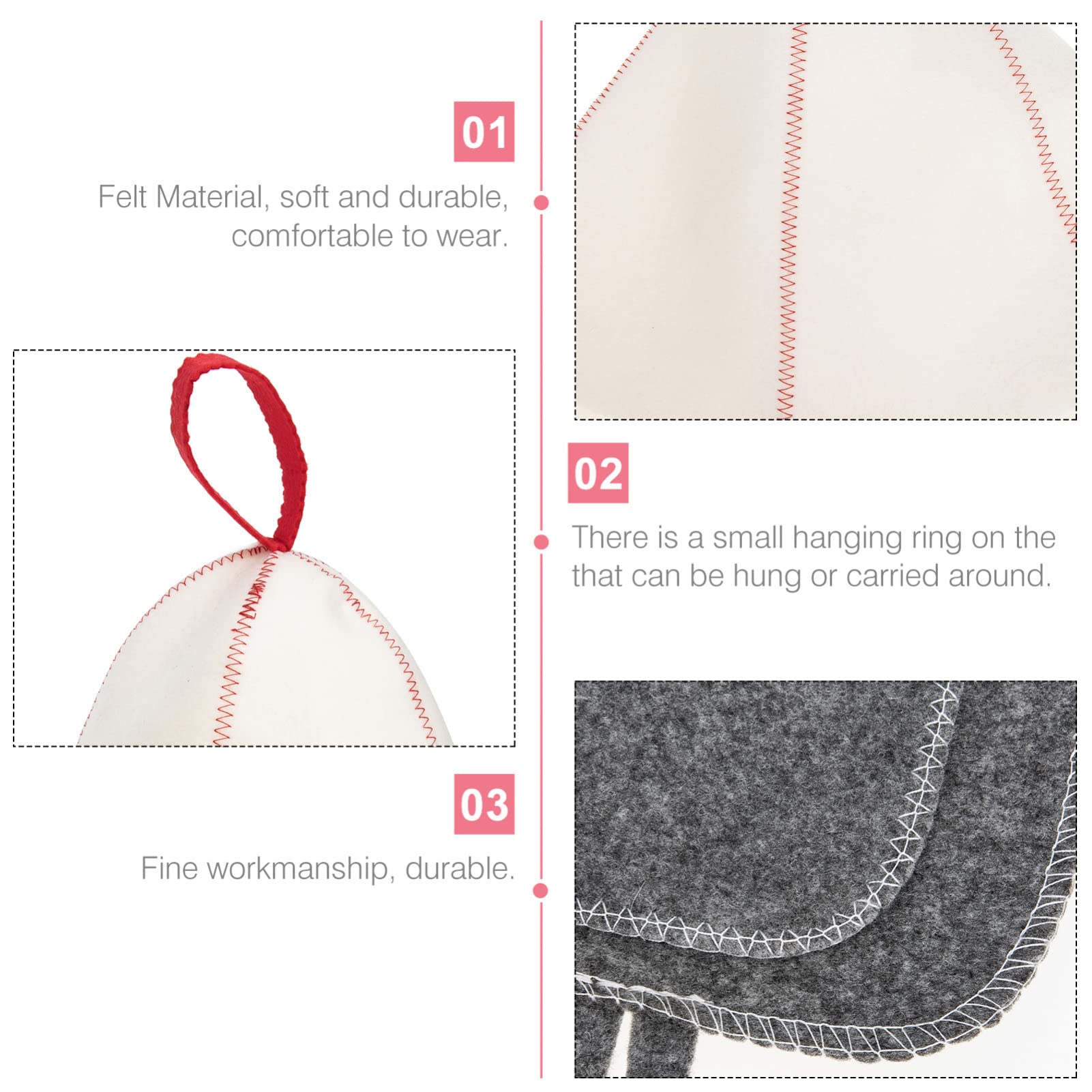 Beatifufu 1 Set sauna hat sauna caps Bath Accessories Sauna Room Hat Bath Hat bath spa hats Sauna Kit bathing shower cushion Vaporarium Hat men suits hair shower cap man Russia felt steam