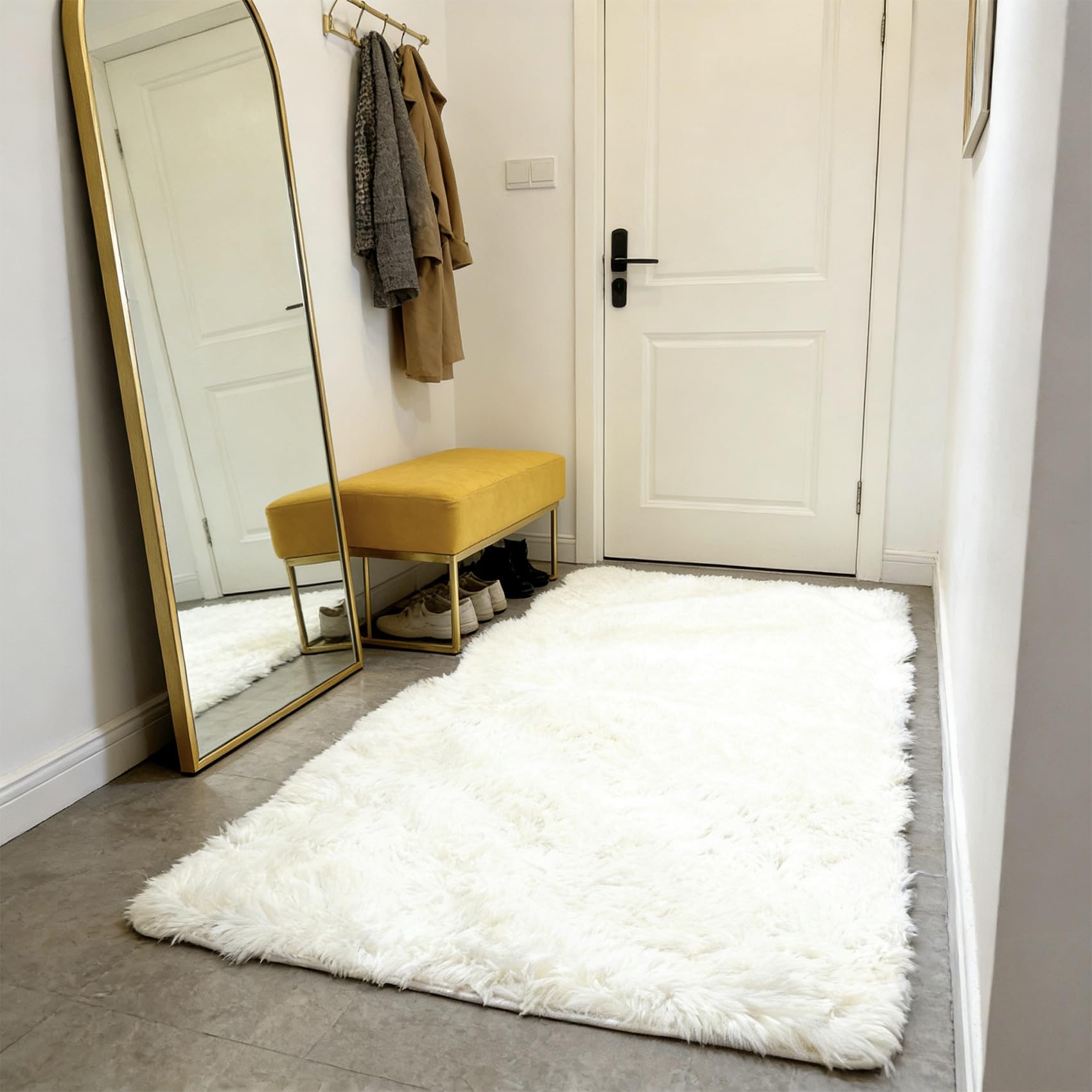 Tapis de salon moderne 200x200 cm pour réchauffer une chambre ou un bureau