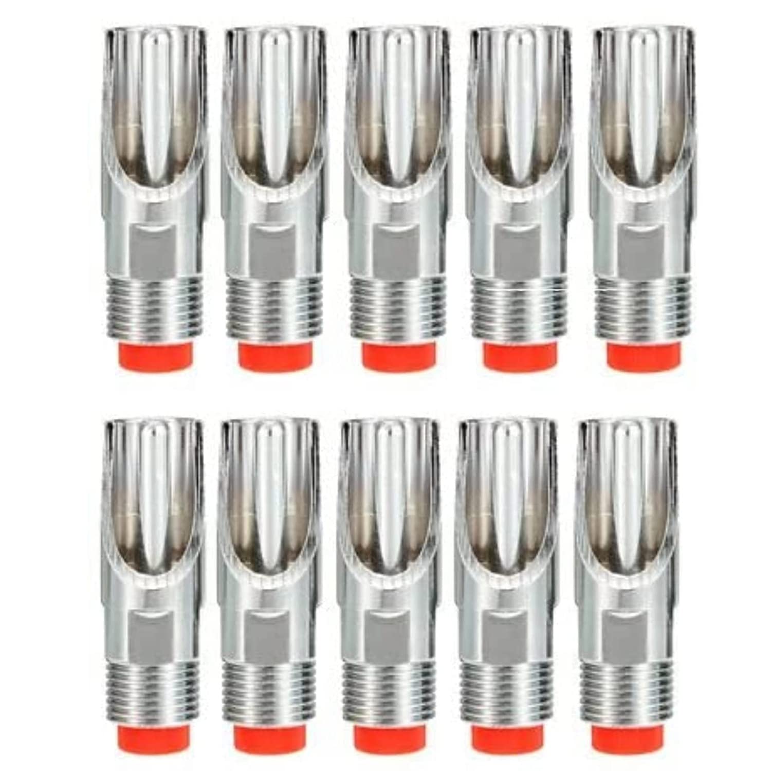 Stainless Steel 1/2 Inch Automatic Pig Nipple Drinker Waterer for Pigs (Pack of 10)