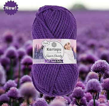 Kartopu Super Chunky,Wool Knitting Rope,(4Balls) Each Skein(Ball) 3.53 Oz (100g),Thick Winter Knitting Yarn (Black 940)
