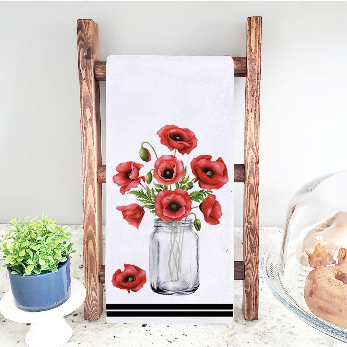 Aazon.co: Watercolor Waterelon Kitchen Dish Towel 18 X 28 Inch Set - View #9