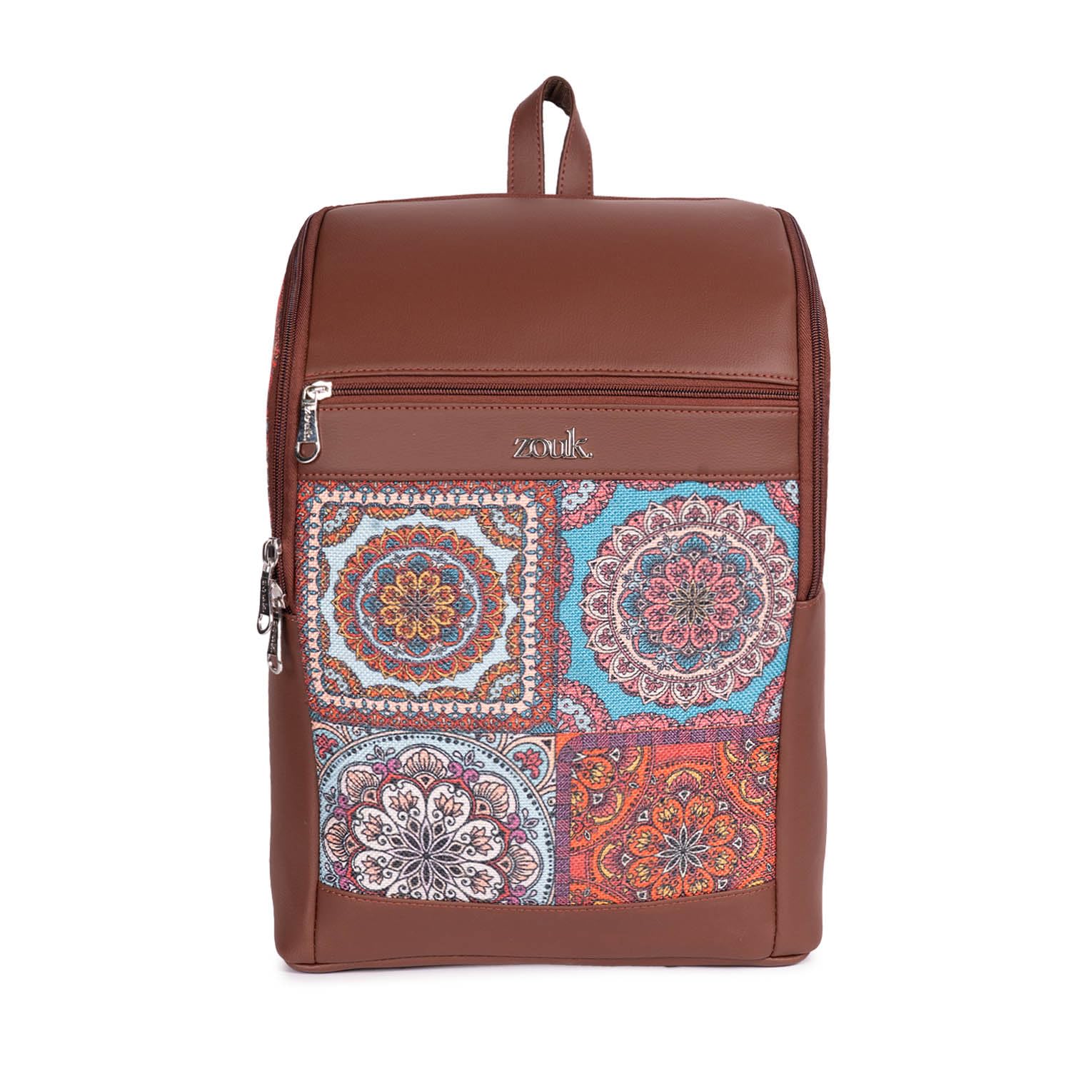 Amalia Unisex Vegan Leather Laptop Backpack (Large) | Stylish Office & Travel Backpack for Men & Women | Fits 15-inch Laptop | Tidal Wave