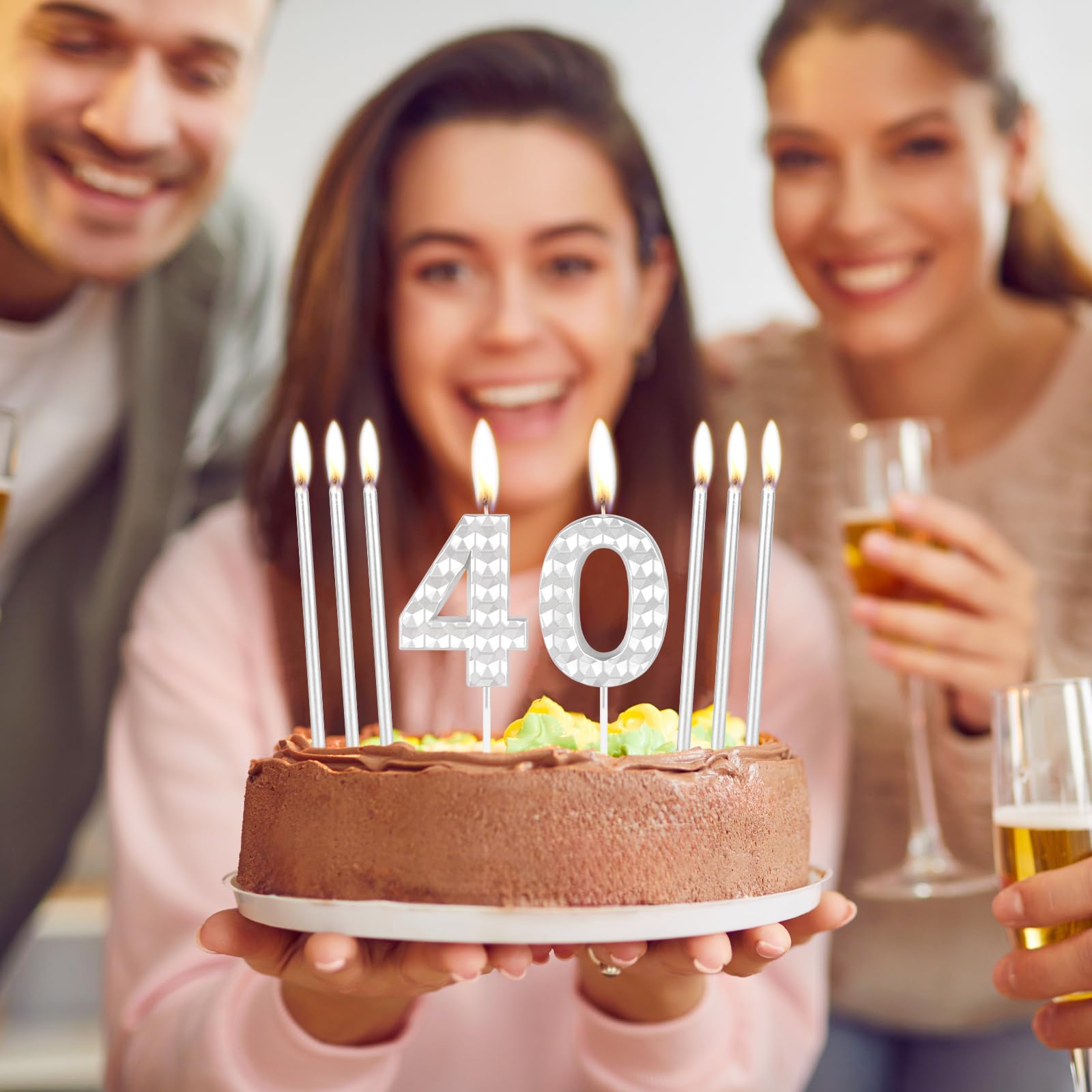 50 Bougies D'anniversaire Dorées Métalliques – Avec Supports, Pour Gâteaux, Mariages, Cupcakes - 12