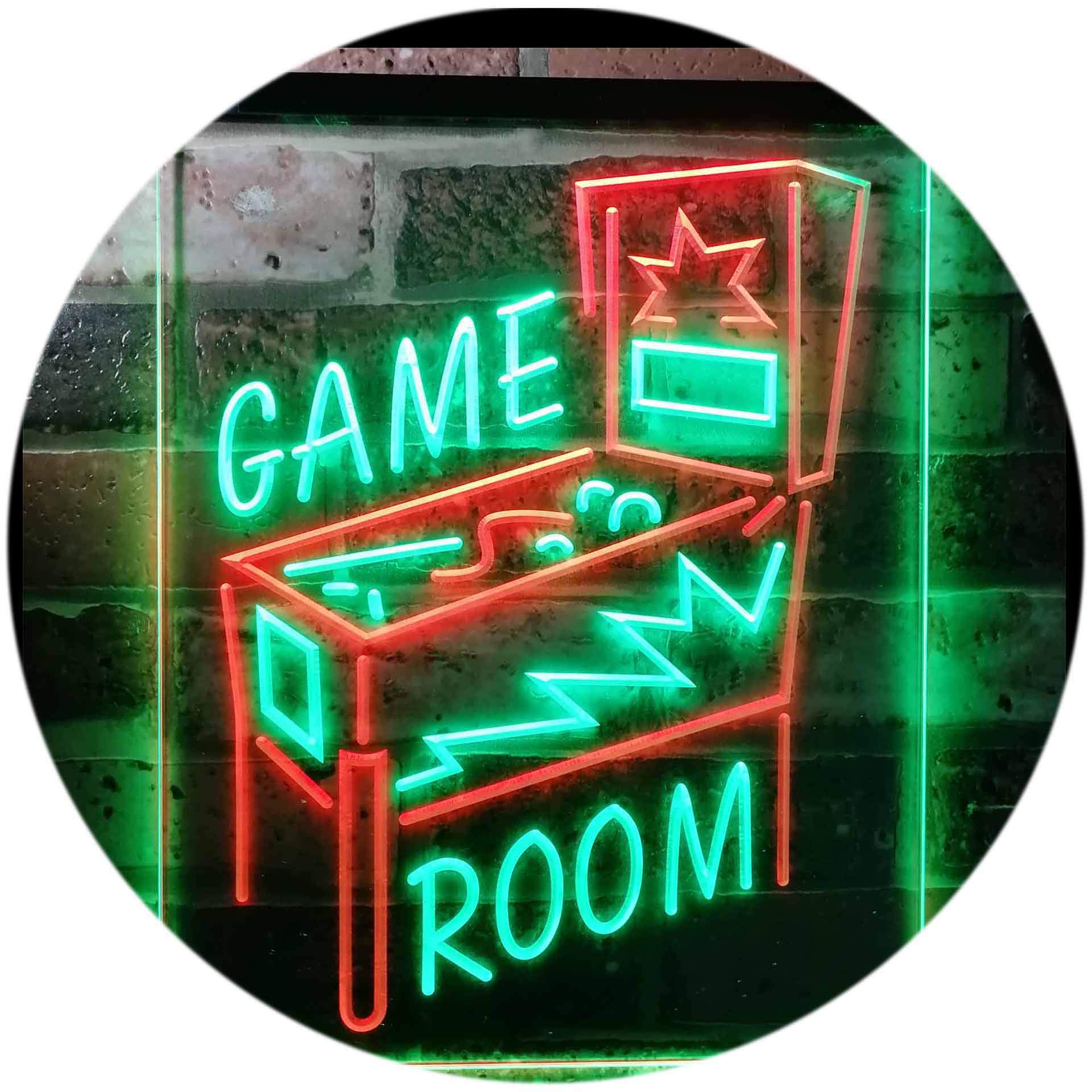 Amazon.co.jp: Game Room Pinball Man Cave Dual Color LED看板