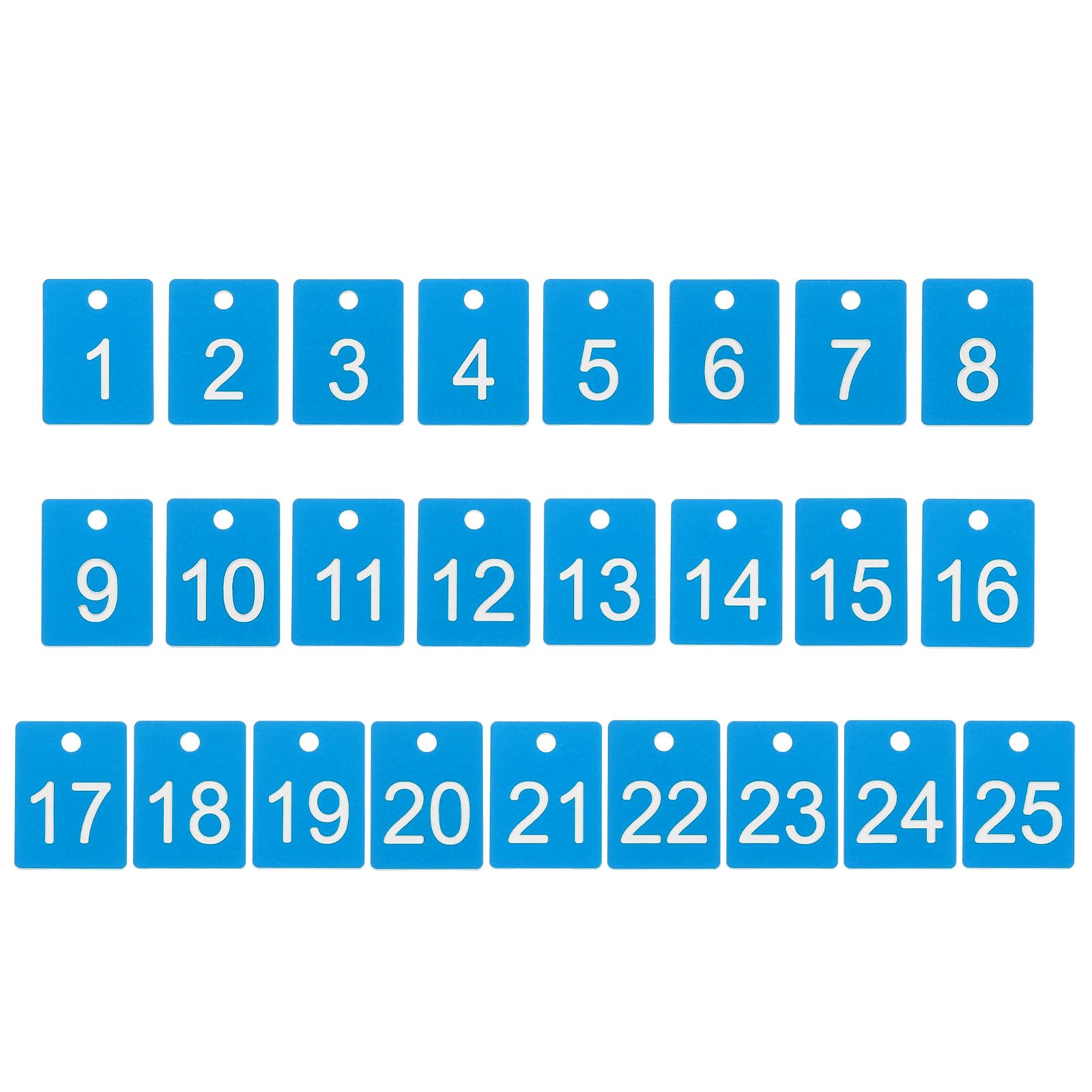 PATIKIL 25PCS Rectangle Number Tags 1-25 - Image 3