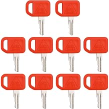 AT195302 Heavy Equipment Key Replacement for John Deere AR51481 Loader Backhoe Loader Tractors 1200 210C 310A 310C 410B 550B 700H 1050J 210LJ 250D 460E 410C 710D, 10-Pack