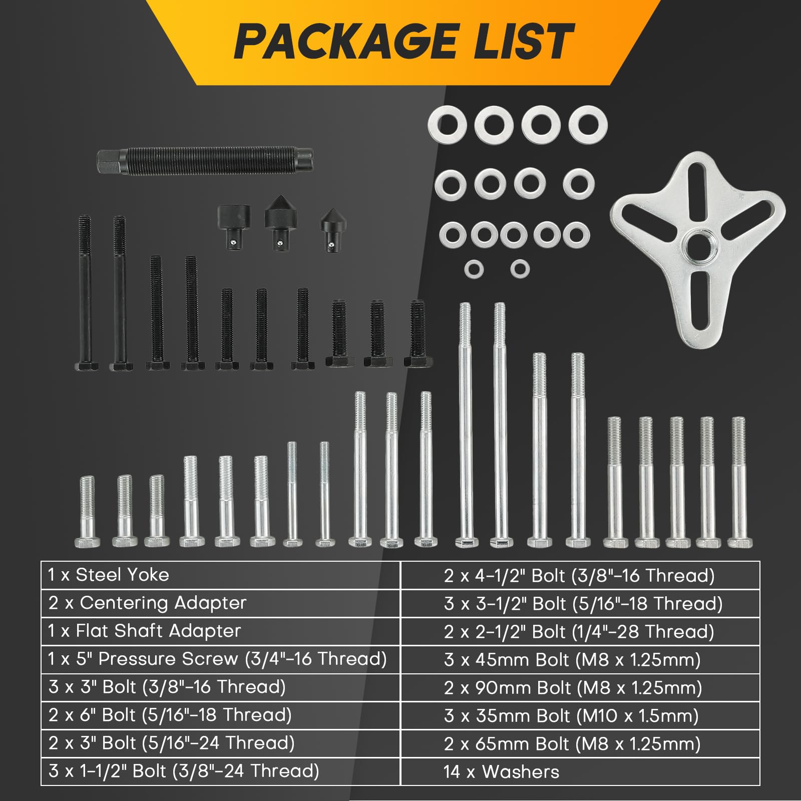 Juego de extractores de equilibrio armónico de 46 piezas, extractor de volante completo, kit de extractor de volante automotriz, extracción de polea del cigüeñal, extractor de engranajes,