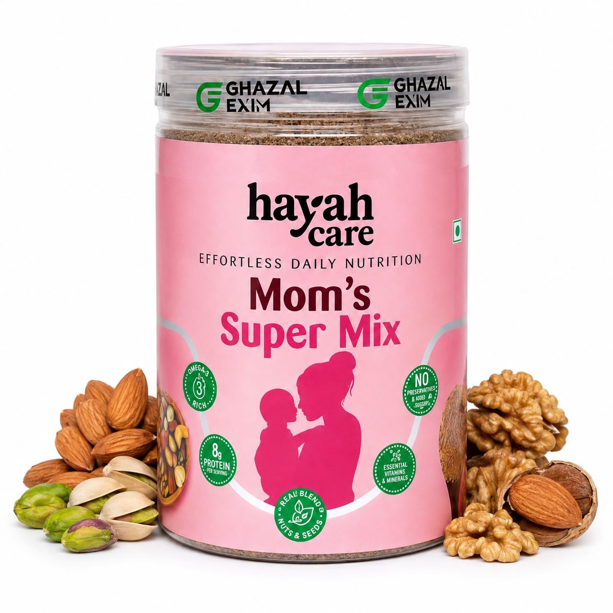 HayahCare Mom’s Super Mix – Omega-3 Rich Nuts & Seeds Powder| Traditional Homemade Health Mix for Daily Energy, Immunity & Wellness | Ready to eat (400 gm)-image-32