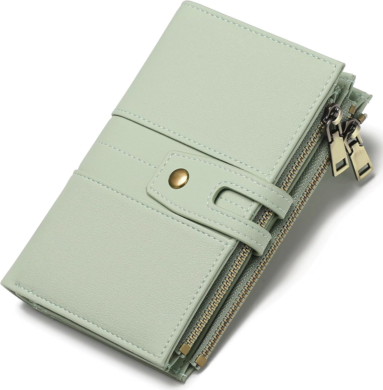 GAEKEAO Small Wallets for Women RFID Blocking Leather Trifold Clutch Wallet Credit Card Holder Wallet Card Case Purse with ID Window - Image 7