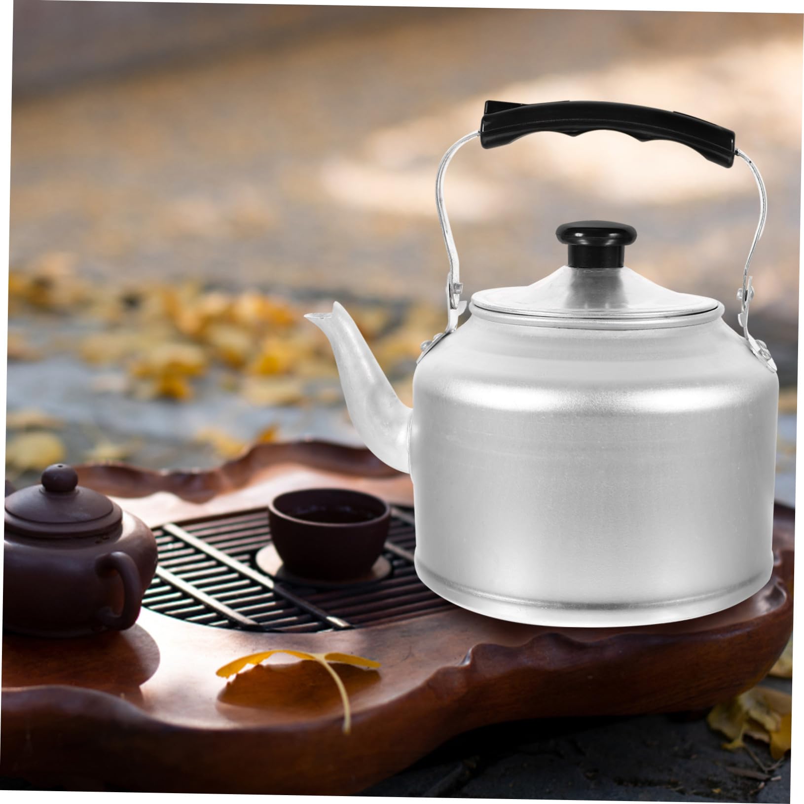 Hervidor de Agua de Aluminio 2l Plata, Tetera Clásica para Cocina