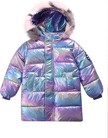 Doudoune Hiver Manteau à Capuche Enfant Garçon Fille Hiver Manteau Enfants Fermeture éclair Vêtements D'extérieur Chaude D'extérieur Neige Veste Manteau Fille (Pink, 12-24 Months